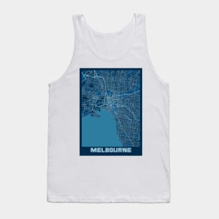 Melbourne - Australia Peace City Map Tank Top